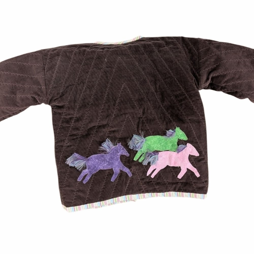Handmade Patchwork Horse/ Western Quilted Girls Jacket, Size 10/12 - Picture 4 of 5